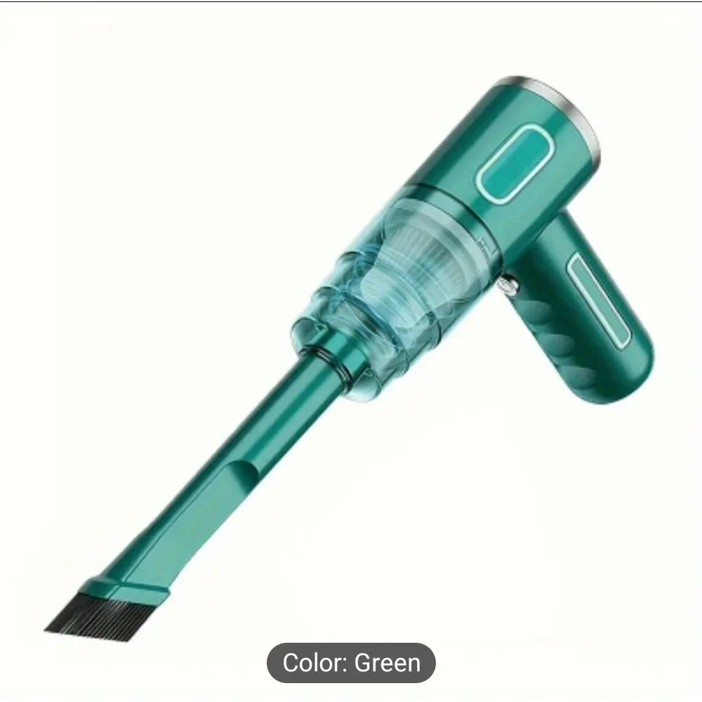 29000Pa Car Vacuum Cleaner Strong Suction Dust Catcher Cordless Handheld Green